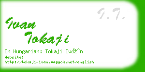 ivan tokaji business card